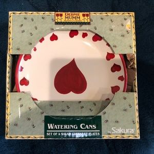 Sakura Debbie Mumm Heart Salad/Dessert Plates